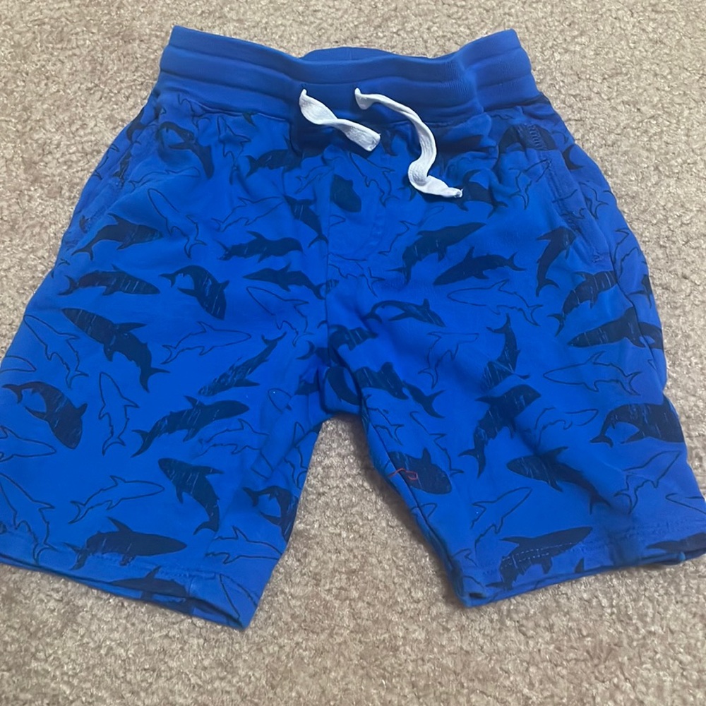 Boys blue shark shorts